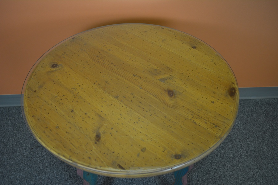 Artistically Painted Side Table EBTH